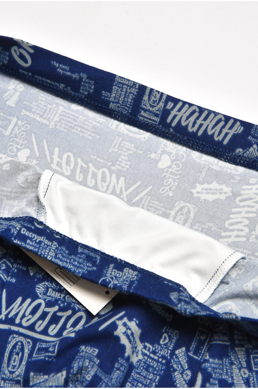 Боксеры мужские синего цвета с принтом W3781 211637