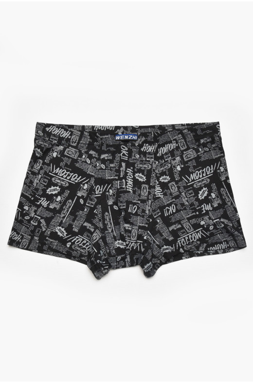 Боксеры мужские черного цвета с принтом W3781 211638