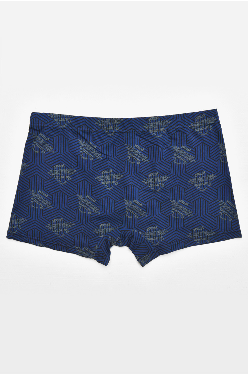 Боксери чоловічі темно-синього кольору з принтом 211648