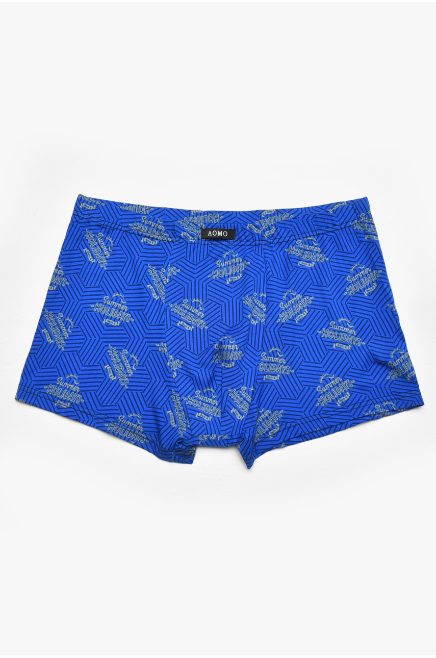 Боксери чоловічі синього кольору з принтом 211650
