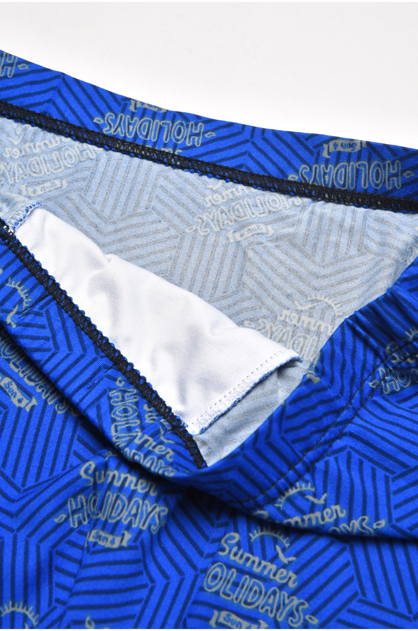 Боксери чоловічі синього кольору з принтом 211650 Боксери чоловічі синього кольору з принтом 211650