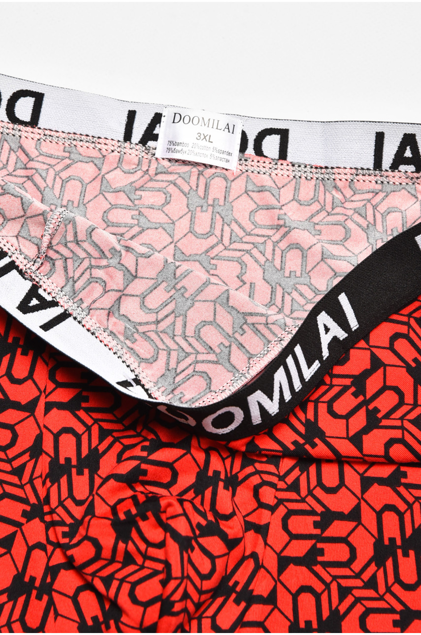 Боксери чоловічі червоного кольору з принтом DO1804 211653