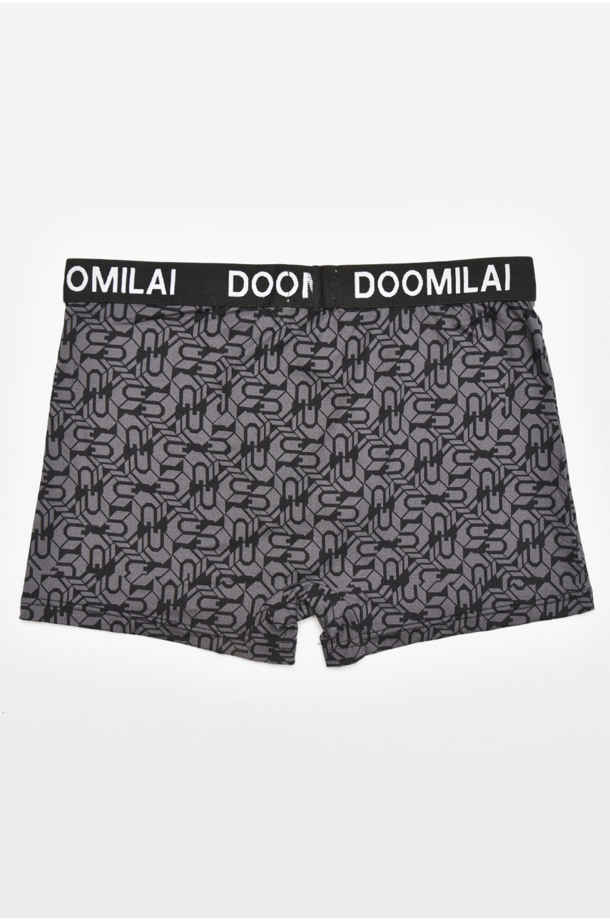 Боксери чоловічі темно-сірого кольору з принтом DO1804 211654