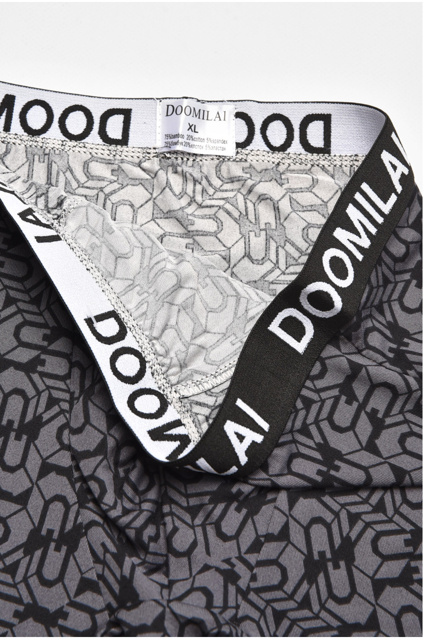Боксери чоловічі темно-сірого кольору з принтом DO1804 211654