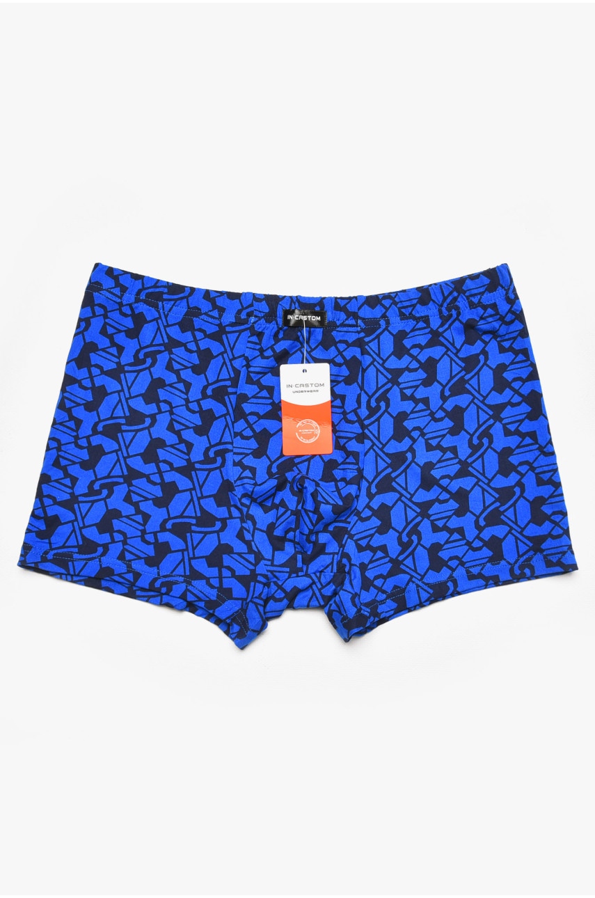Боксери чоловічі темно-синього кольору з принтом 211655
