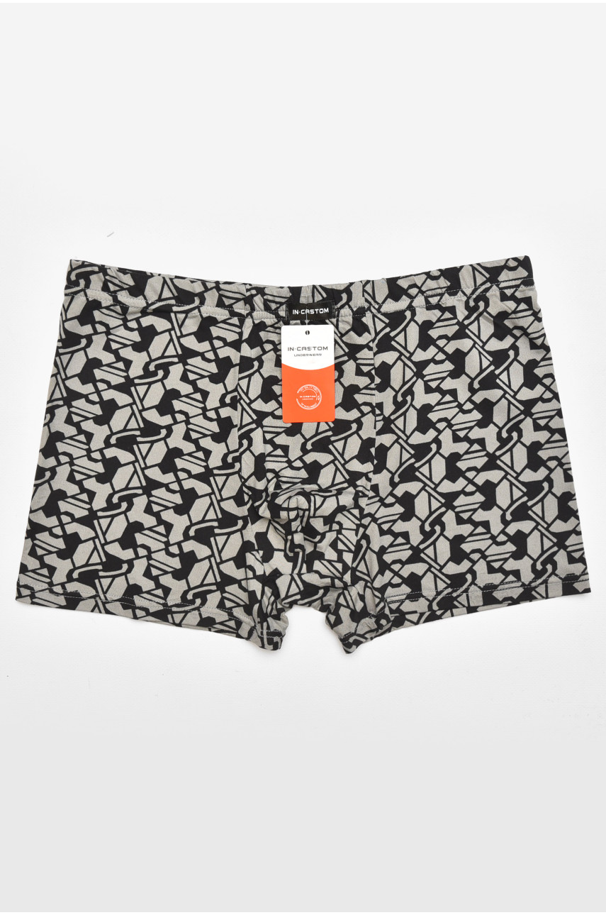Боксери чоловічі чорного кольору з принтом 211656