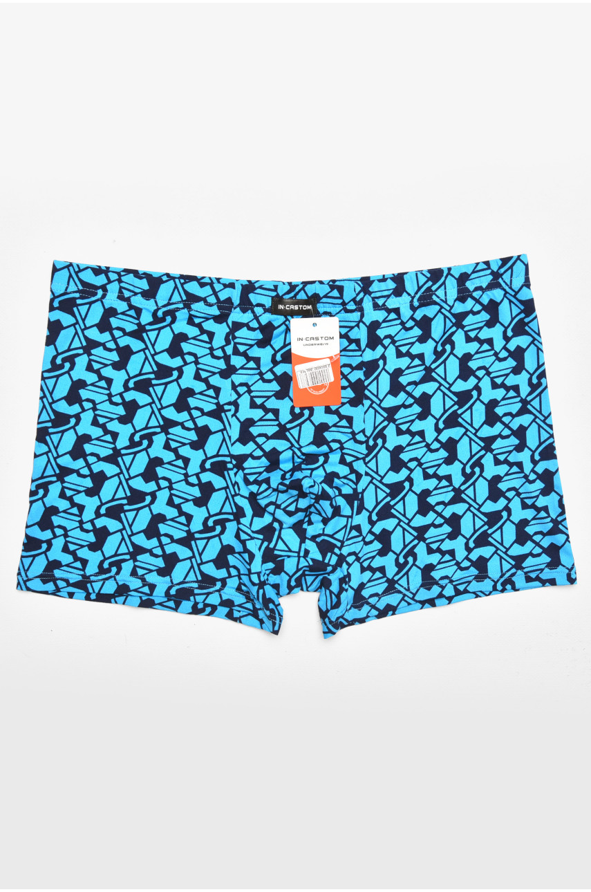 Боксери чоловічі темно-синього кольору з принтом 211657