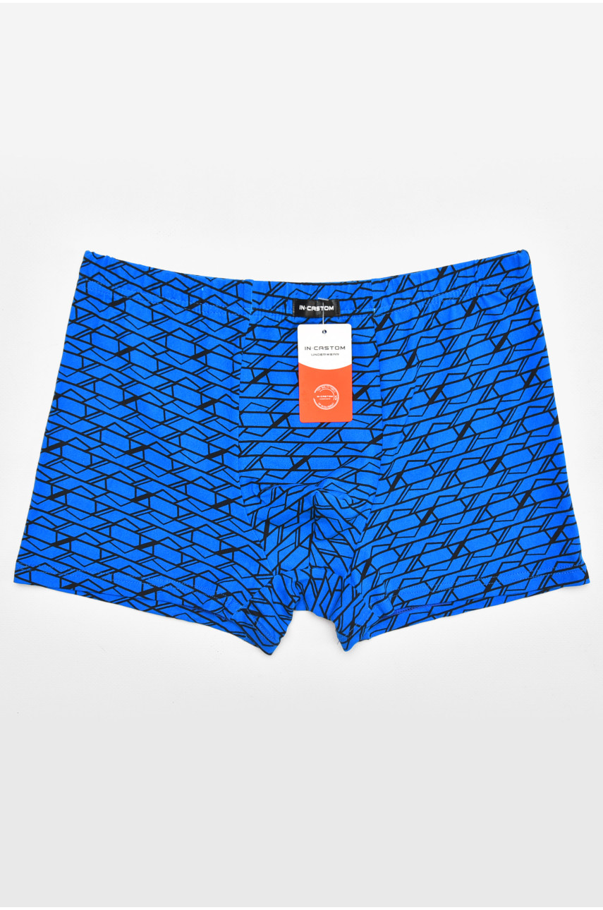 Боксери чоловічі синього кольору з принтом 211658