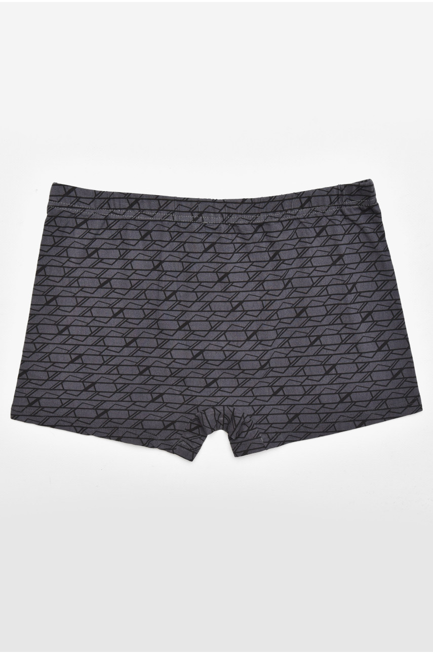 Боксери чоловічі темно-сірого кольору з принтом 211660