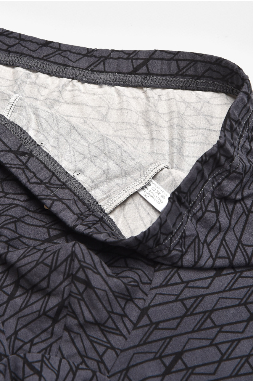 Боксери чоловічі темно-сірого кольору з принтом 211660