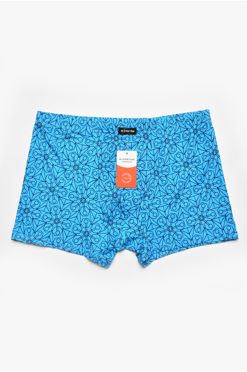 Боксери чоловічі блакитного кольору з принтом 211670
