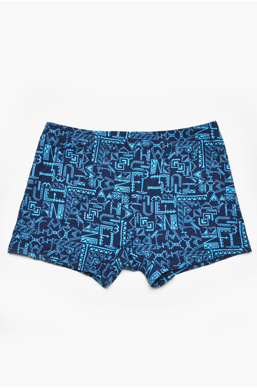Боксери чоловічі темно-синього кольору з принтом 211678