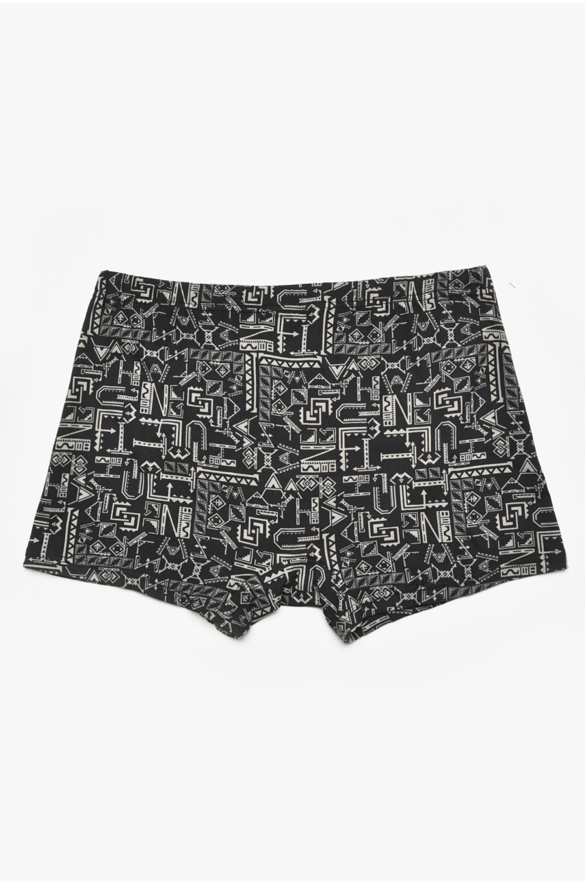 Боксери чоловічі чорного кольору з принтом 211679