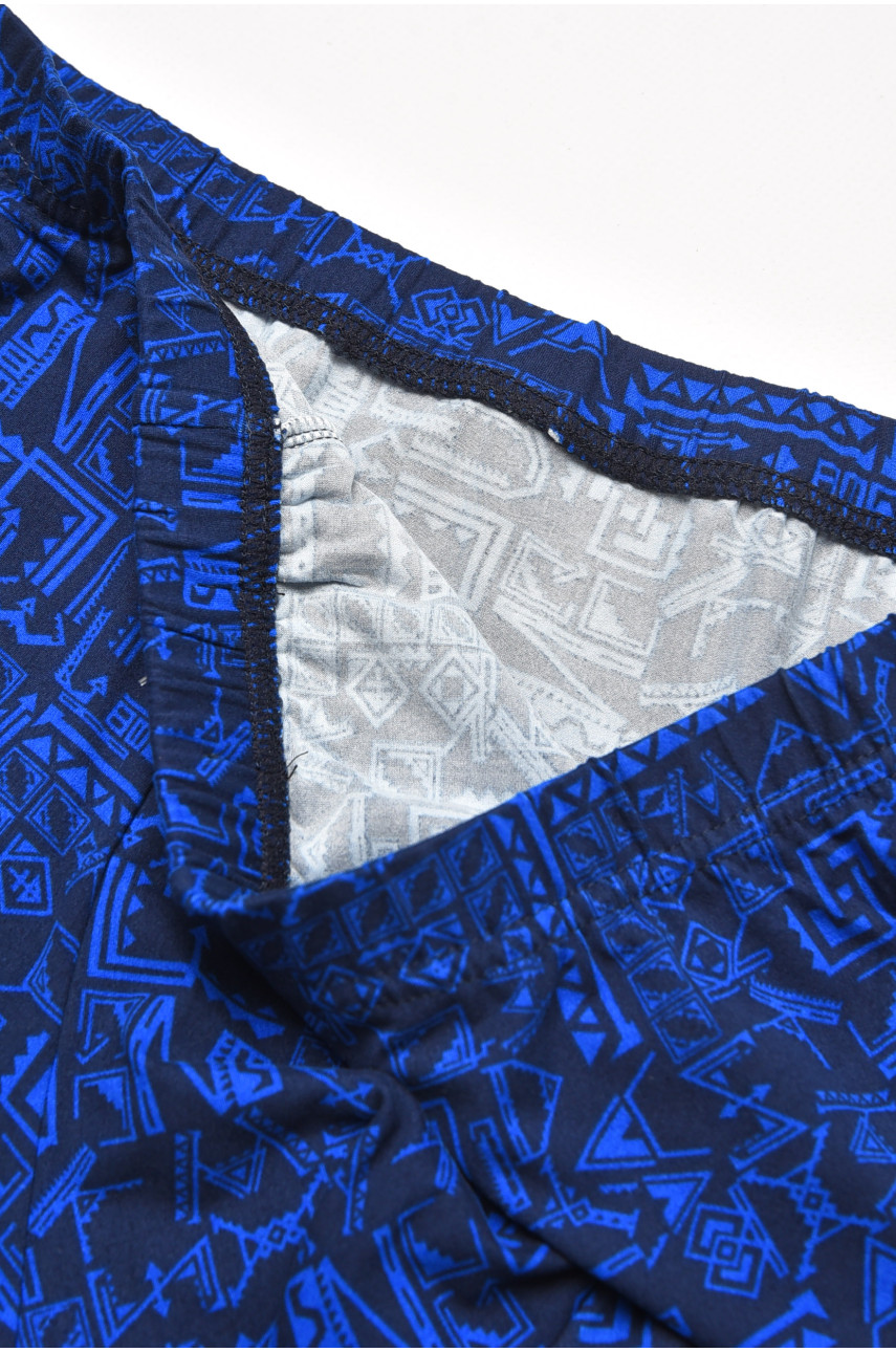 Боксери чоловічі темно-синього кольору з принтом 211680