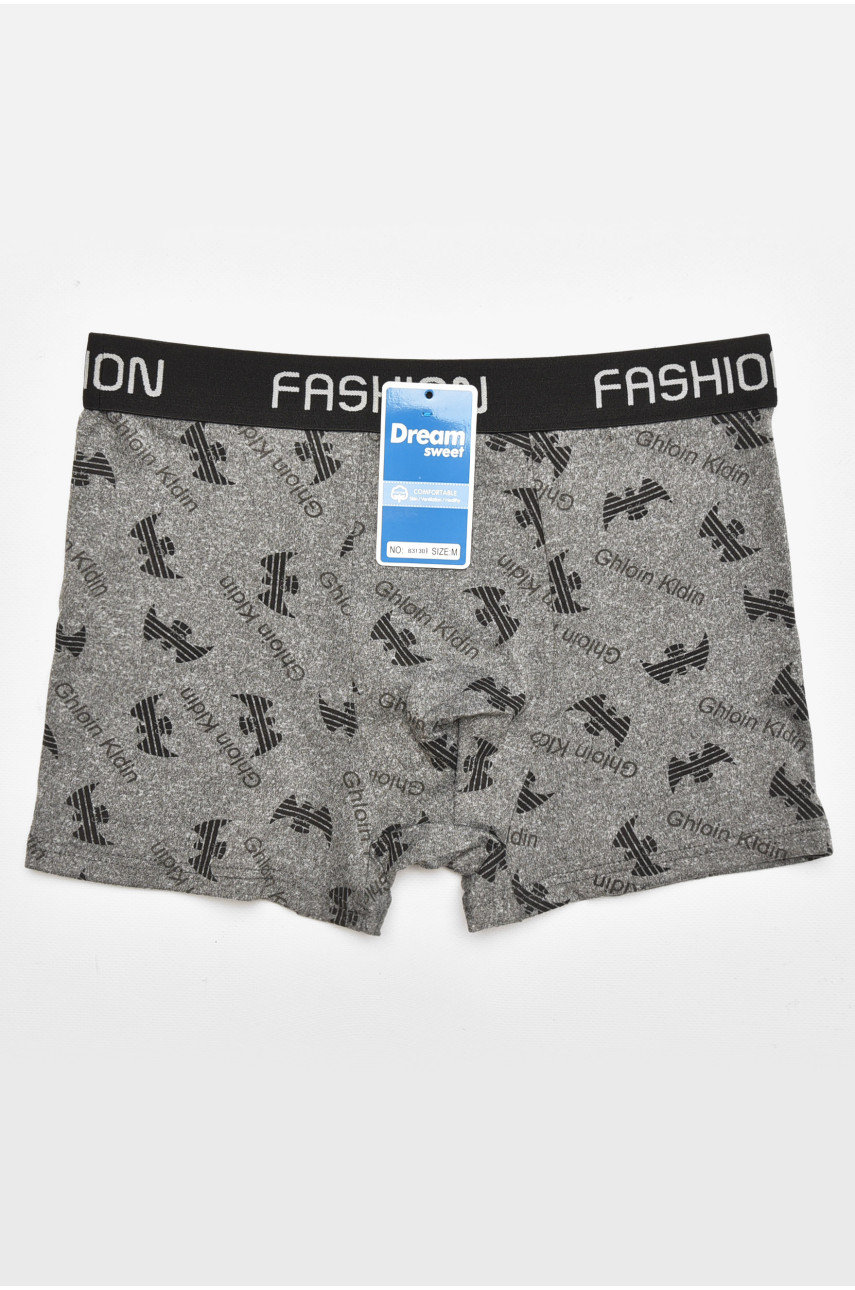 Боксери чоловічі сірого кольору з принтом B3130 211683