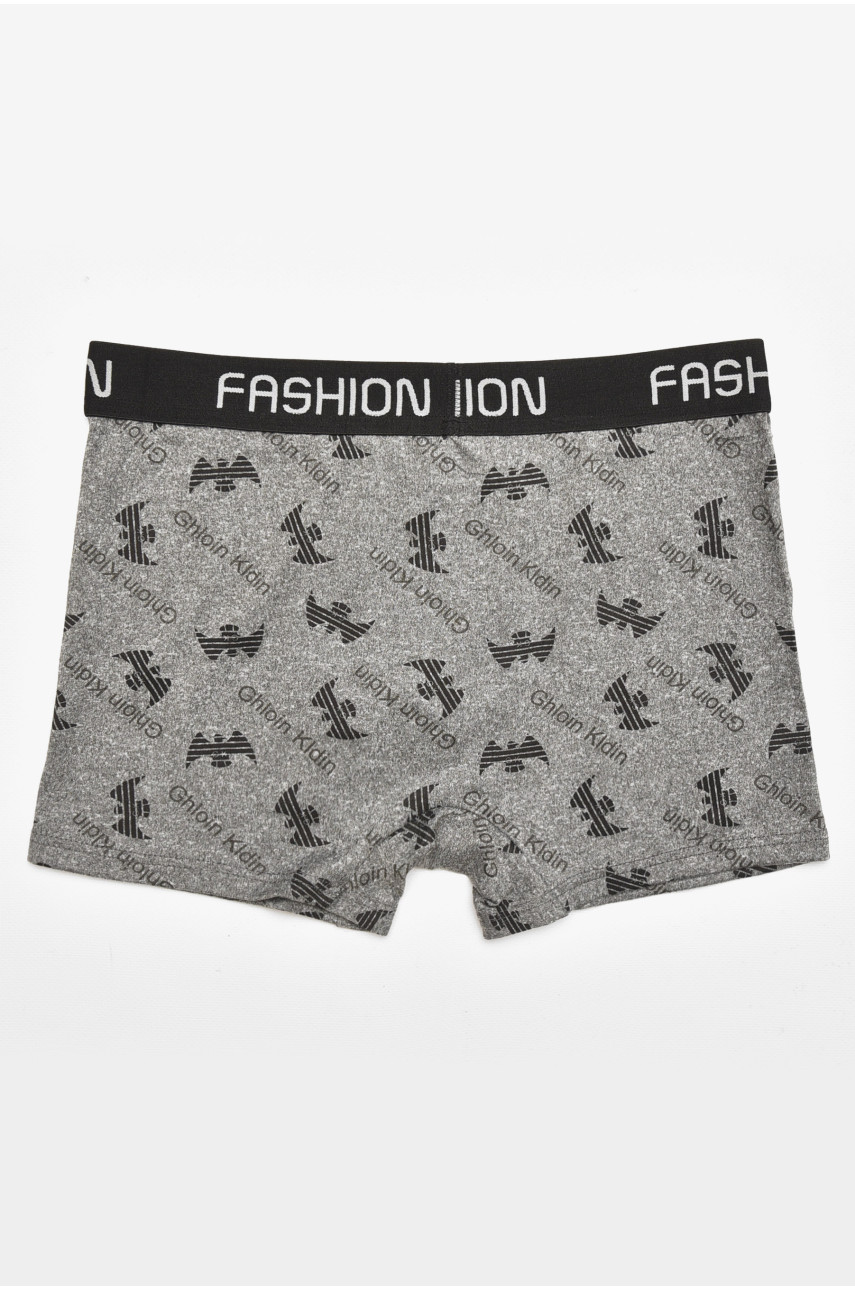 Боксери чоловічі сірого кольору з принтом B3130 211683