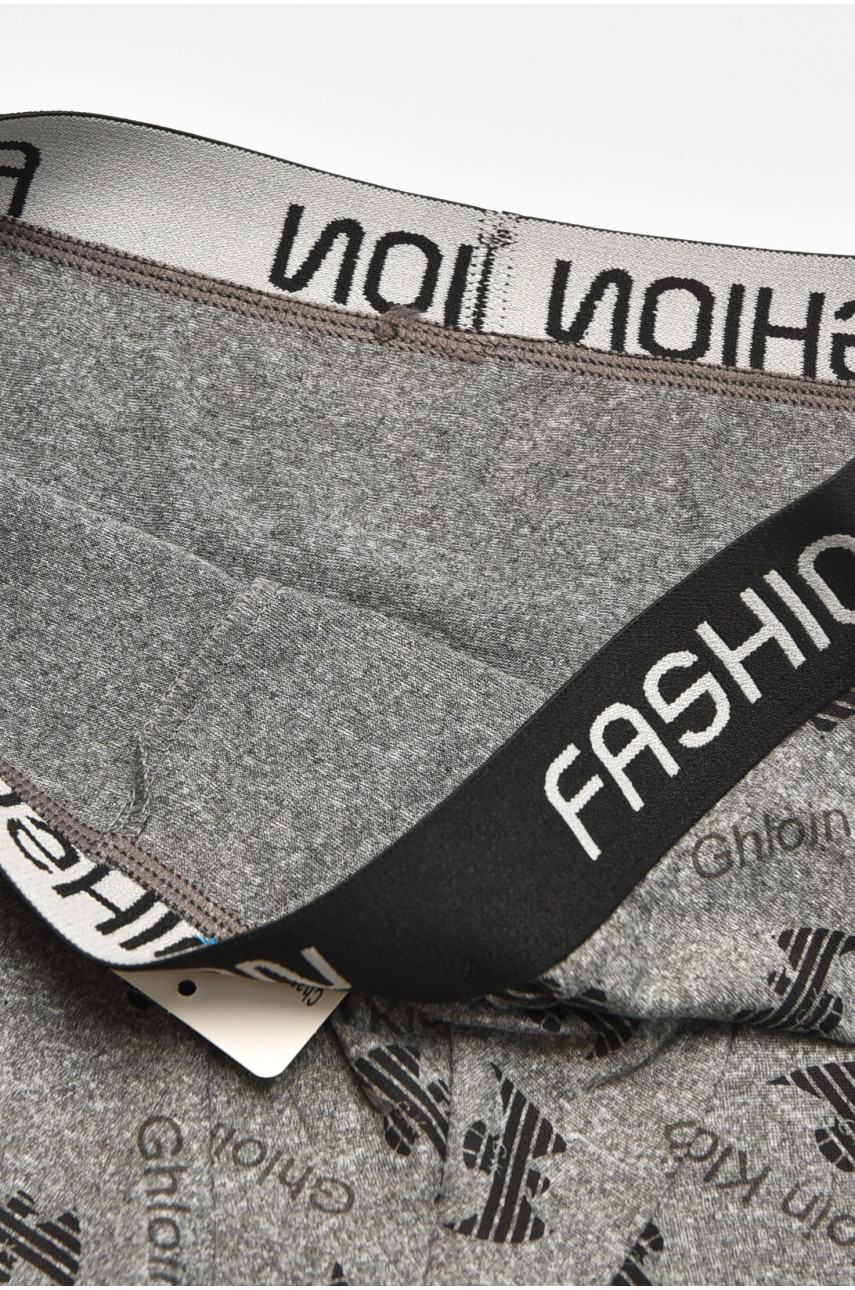 Боксери чоловічі сірого кольору з принтом B3130 211683