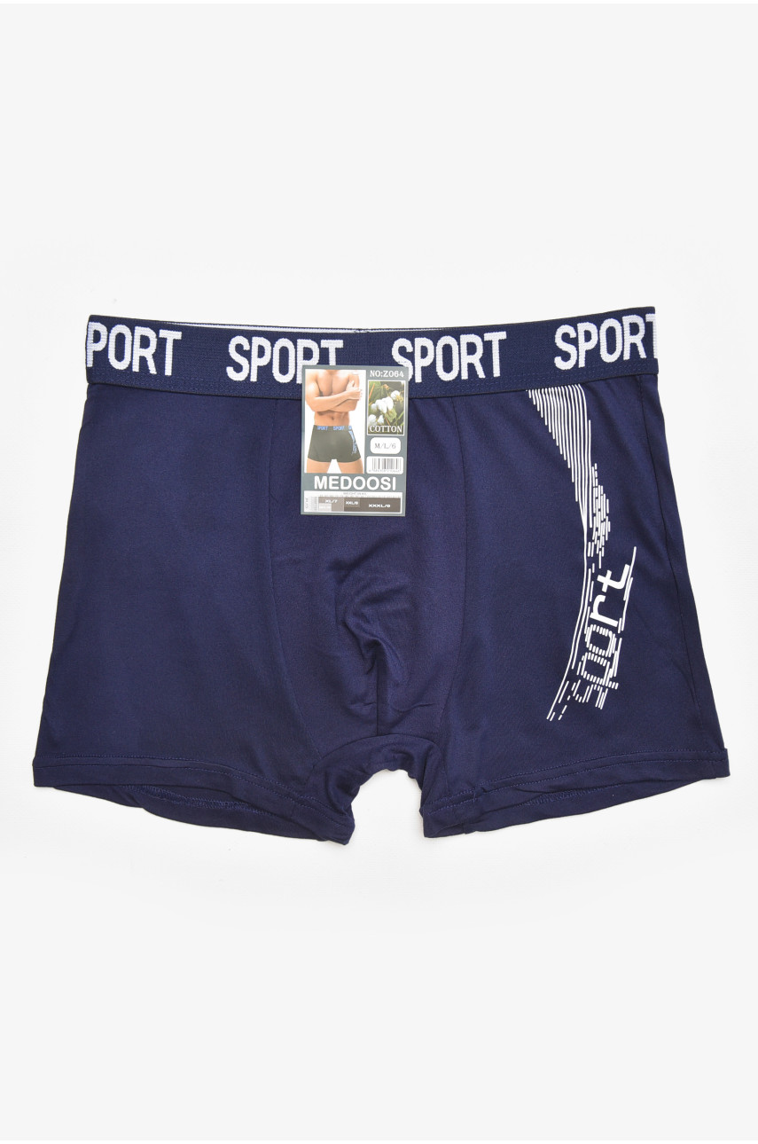 Боксеры мужские тёмно-синего цвета с принтом Z064 211695