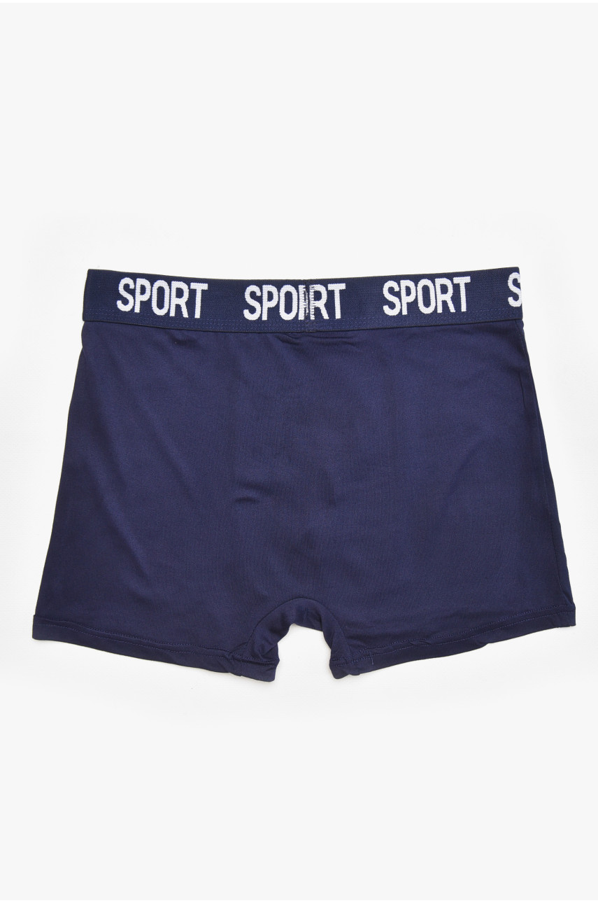 Боксеры мужские тёмно-синего цвета с принтом Z064 211695