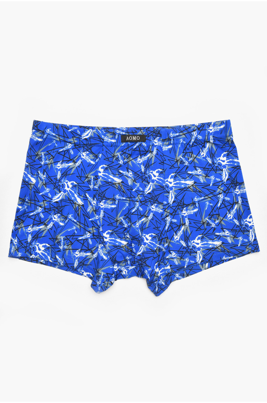 Боксеры мужские синего цвета с принтом 211698