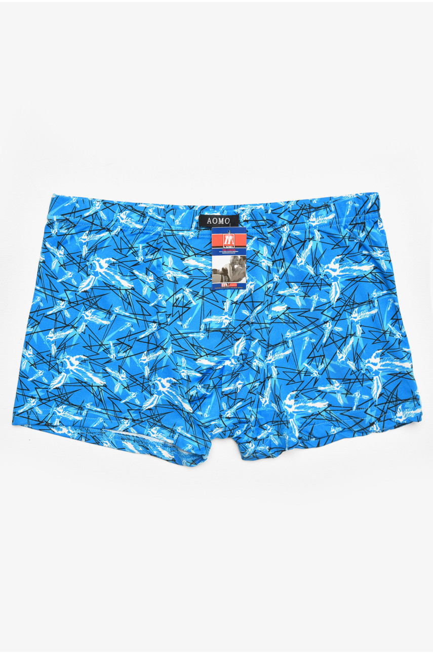 Боксеры мужские голубого цвета с принтом 211699