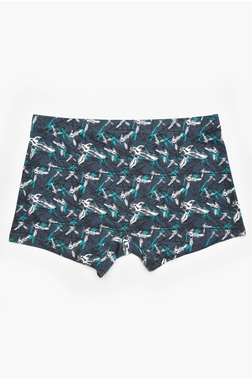 Боксеры мужские тёмно-синего цвета с принтом 211701