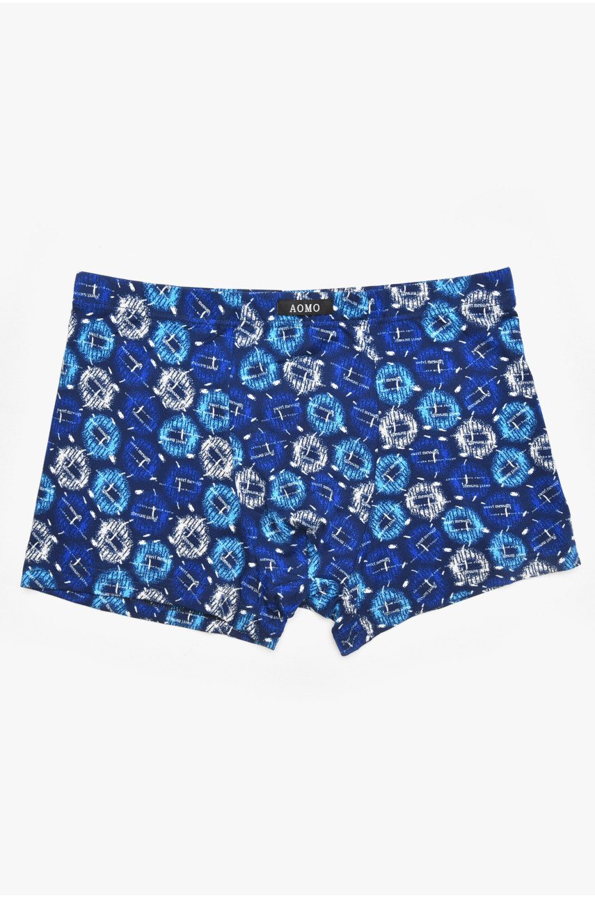 Боксеры мужские тёмно-синего цвета с принтом 211703