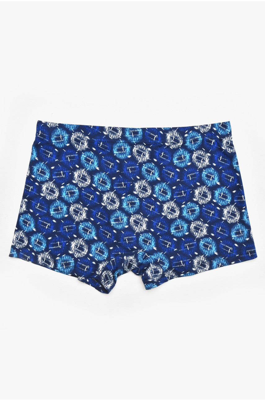 Боксеры мужские тёмно-синего цвета с принтом 211703