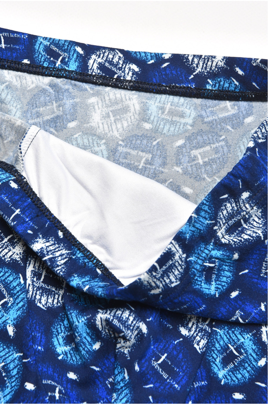 Боксеры мужские тёмно-синего цвета с принтом 211703