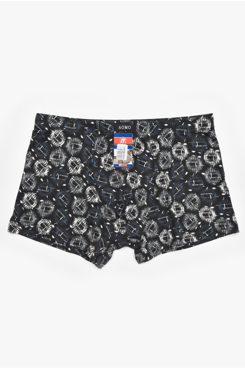 Боксеры мужские черного цвета с принтом 211705