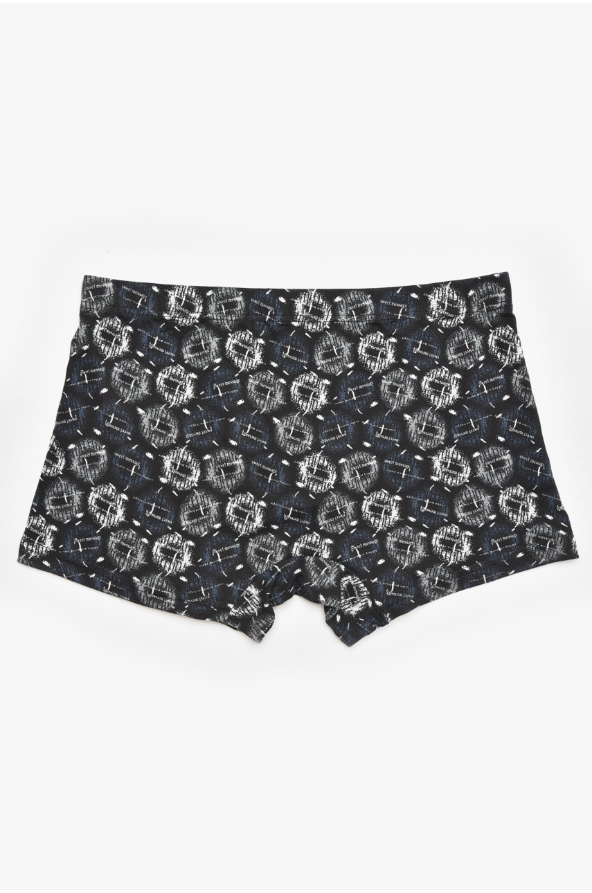 Боксеры мужские черного цвета с принтом 211705