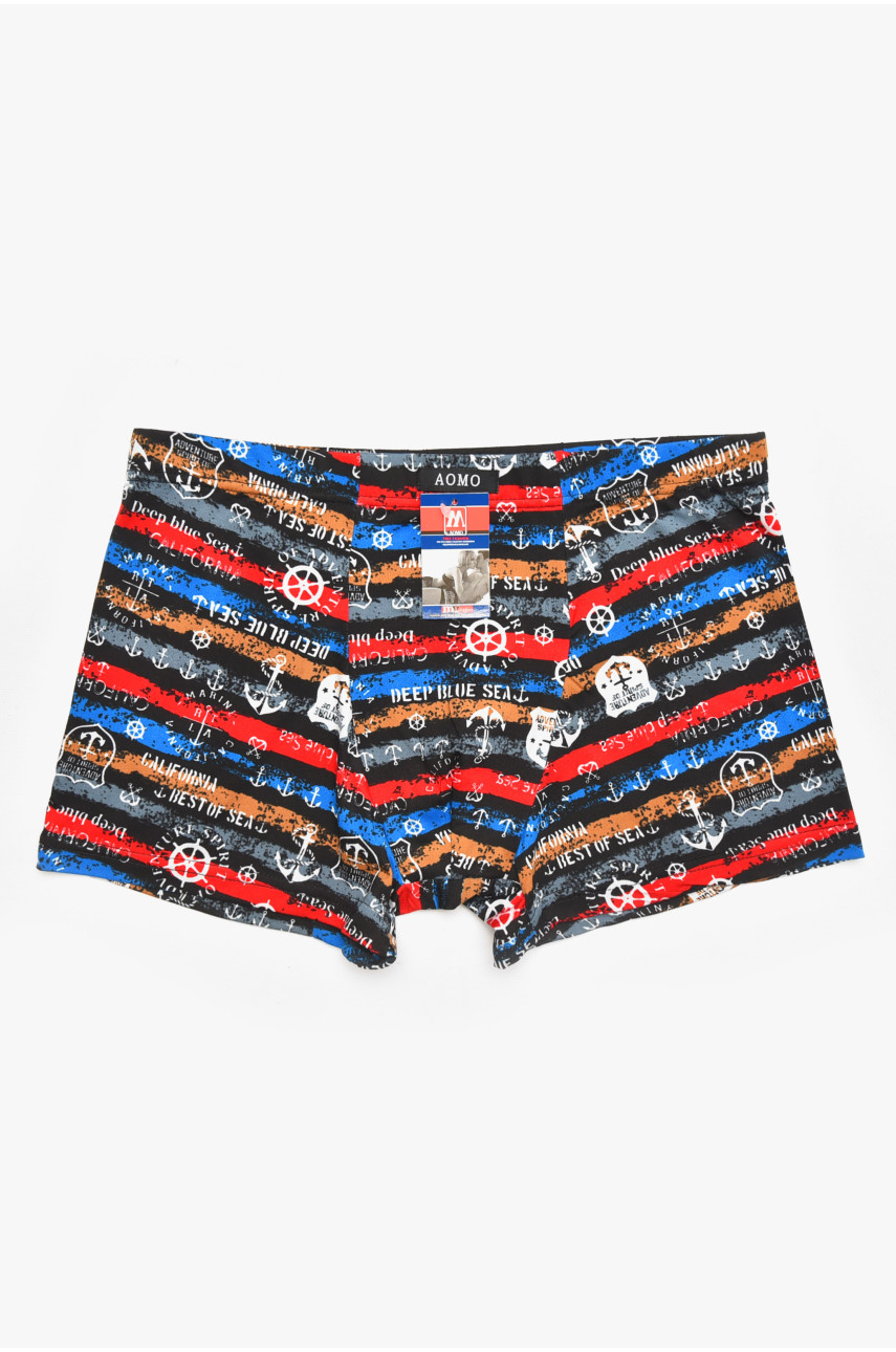 Боксеры мужские черного цвета с принтом 211706
