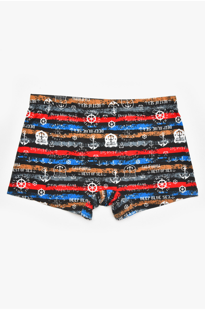 Боксеры мужские черного цвета с принтом 211706