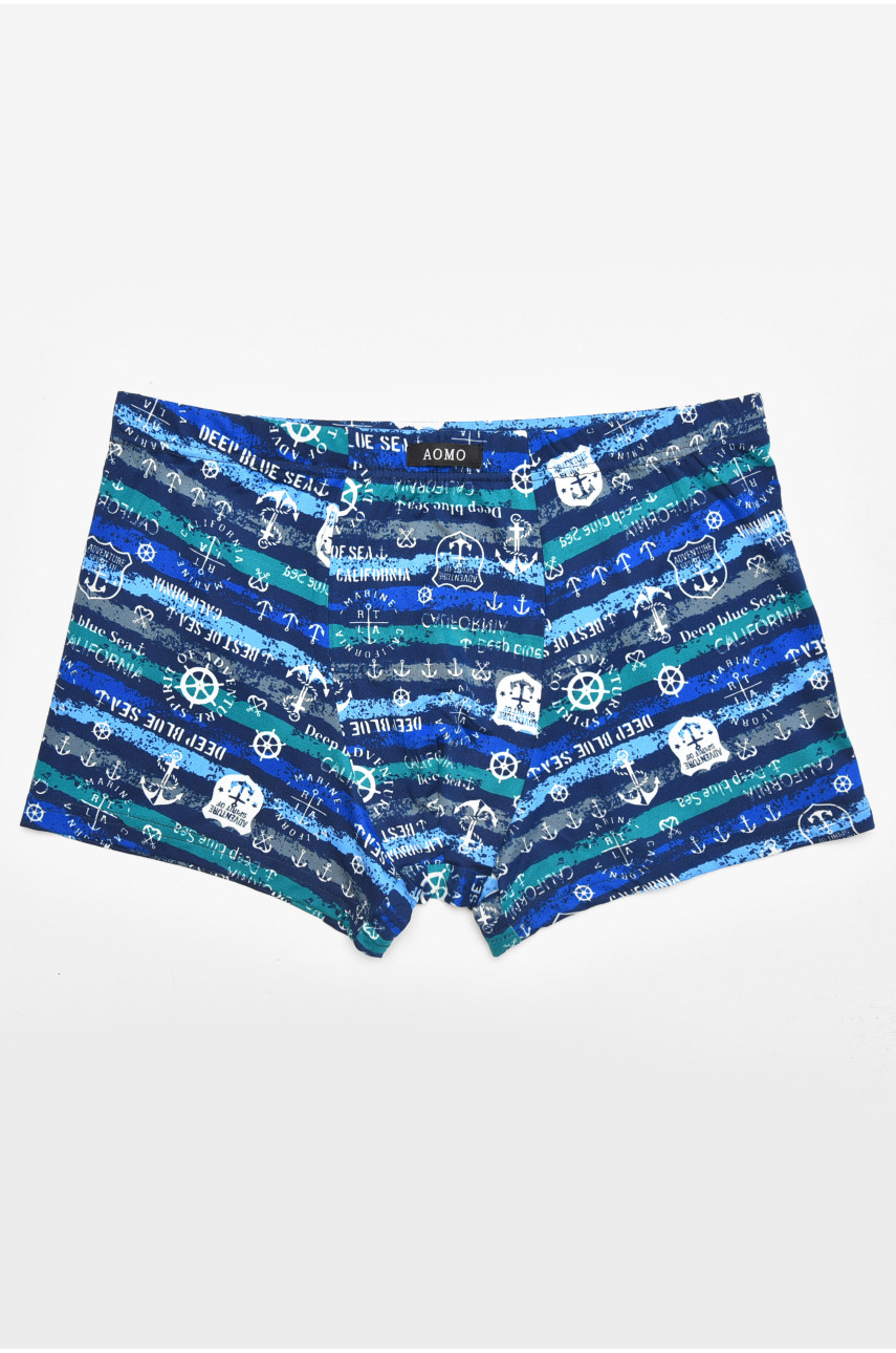 Боксеры мужские тёмно-синего цвета с принтом 211707