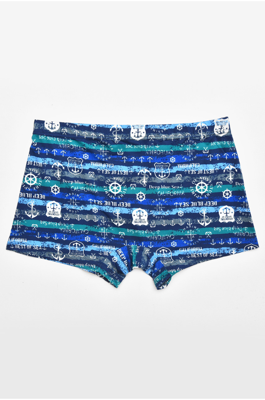 Боксеры мужские тёмно-синего цвета с принтом 211707