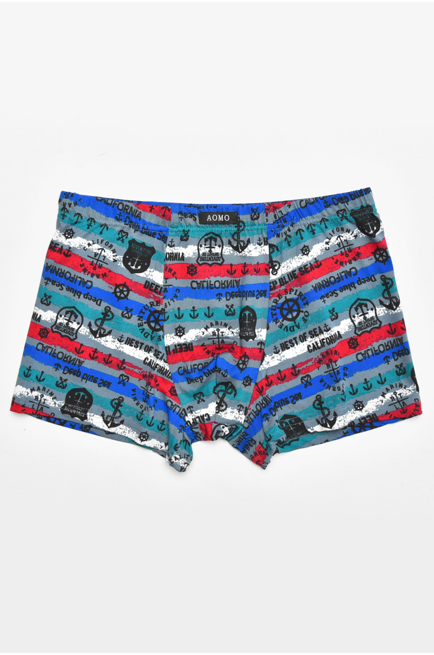 Боксеры мужские серого цвета с принтом 211708