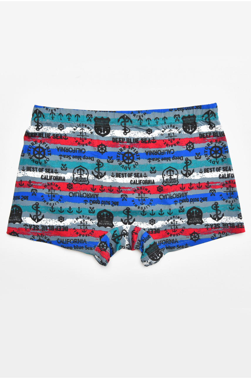 Боксеры мужские серого цвета с принтом 211708