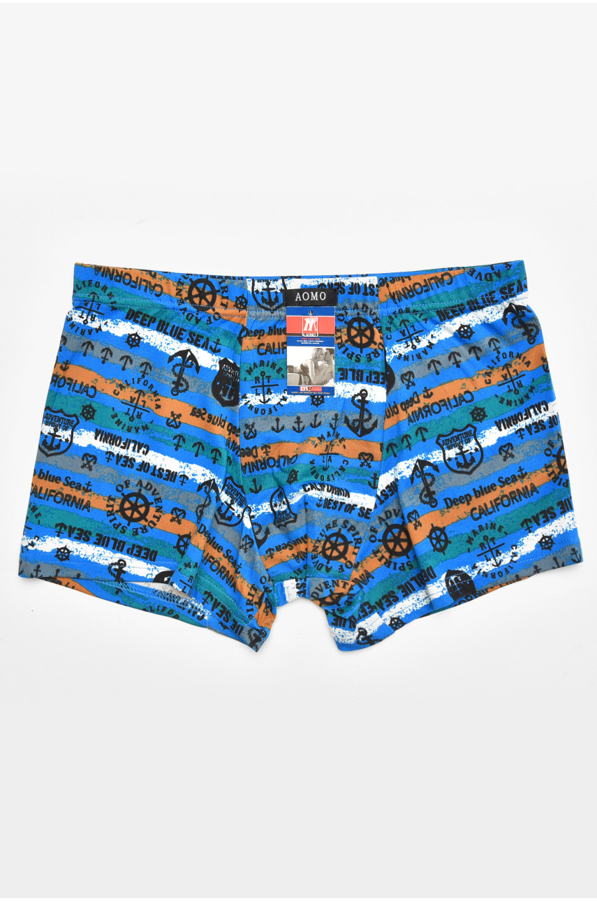 Боксеры мужские синего цвета с принтом 211711
