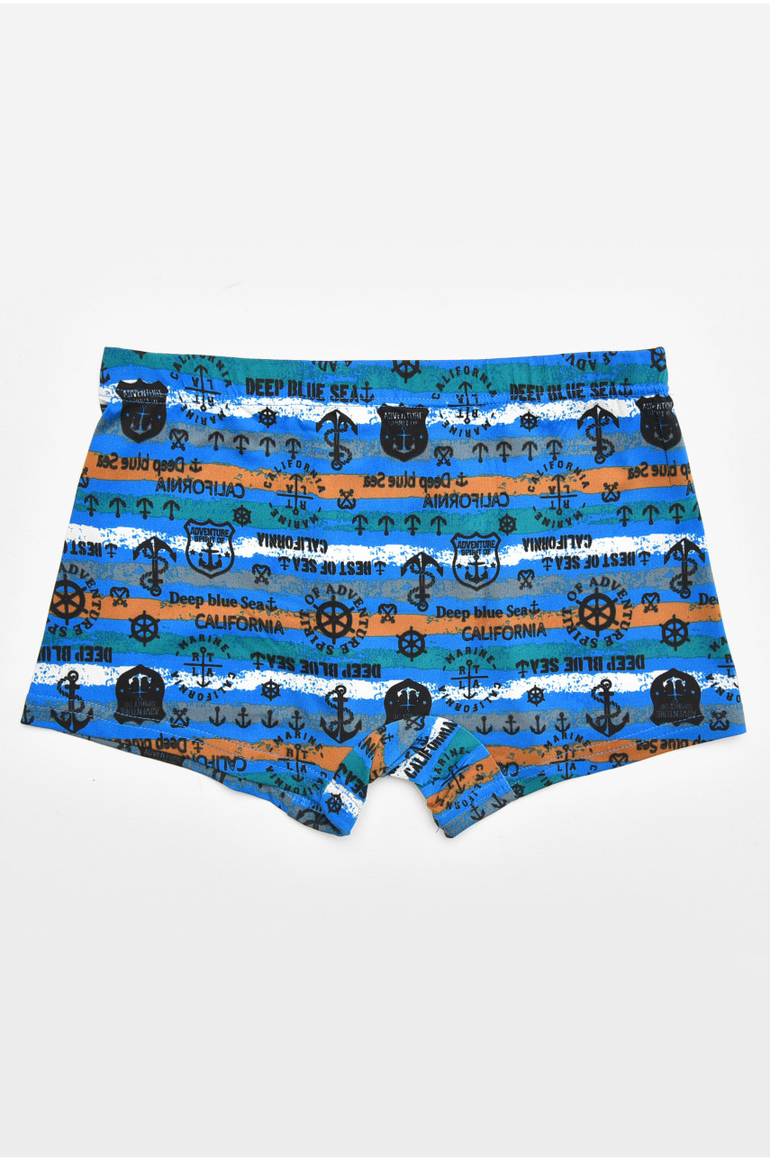 Боксеры мужские синего цвета с принтом 211711