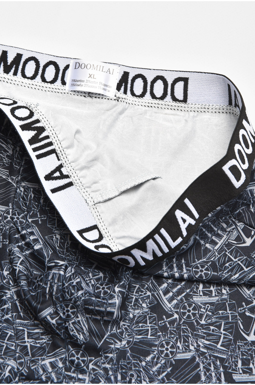 Боксеры мужские тёмно-синего цвета с принтом DO1876 211713