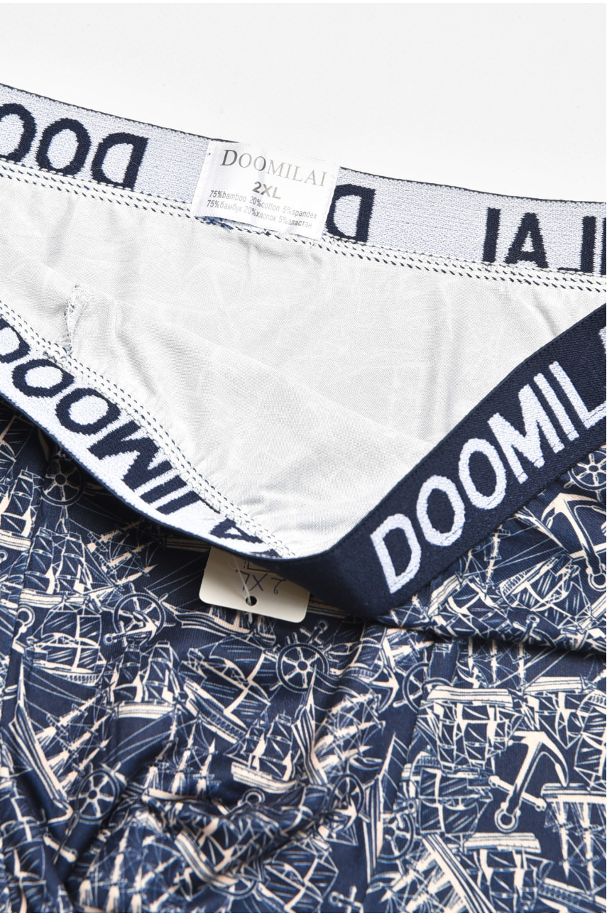 Боксери чоловічі темно-синього кольору з принтом DO1876 211714