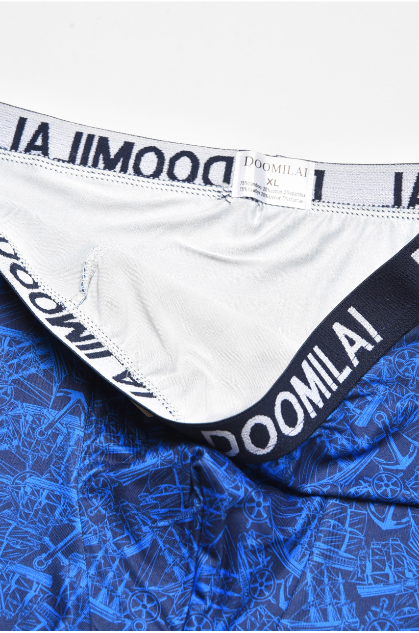 Боксери чоловічі темно-синього кольору з принтом DO1876 211715