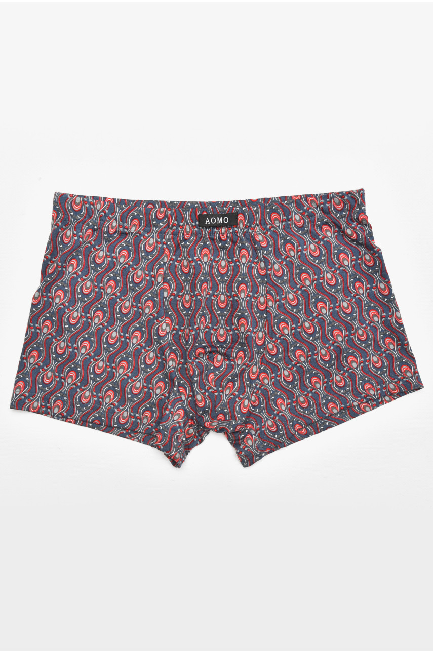 Боксеры мужские тёмно-серого цвета с принтом 211716