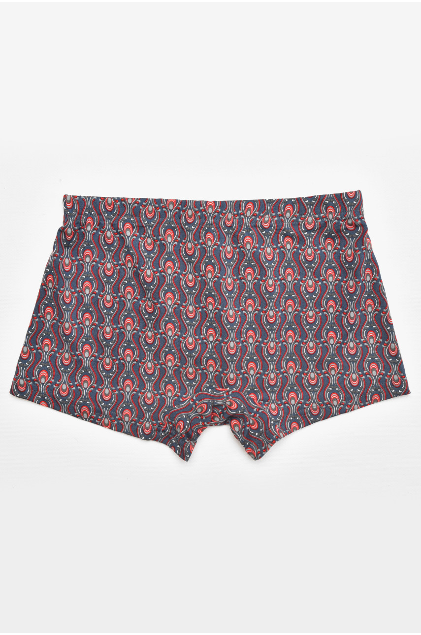 Боксеры мужские тёмно-серого цвета с принтом 211716