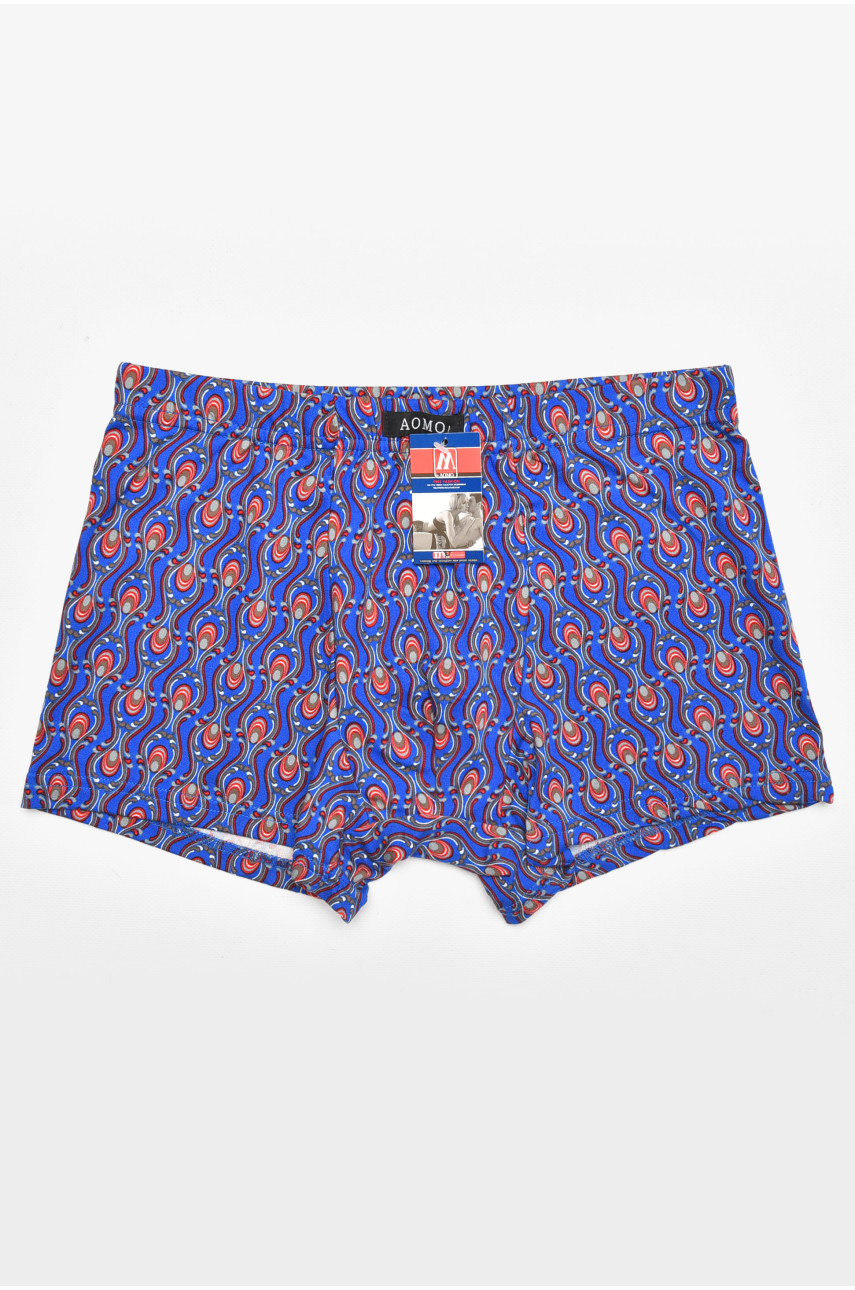 Боксеры мужские синего цвета с принтом 211717