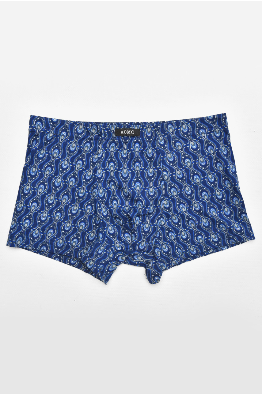 Боксеры мужские тёмно-синего цвета с принтом 211718