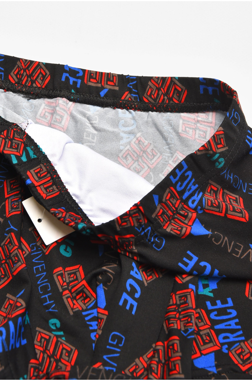 Боксери чоловічі чорного кольору з принтом 211720