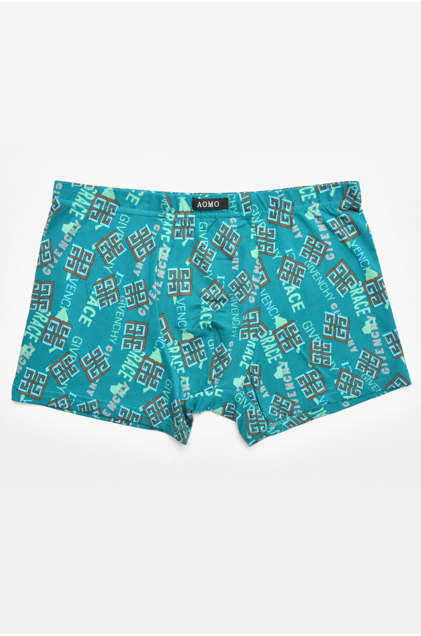 Боксеры мужские зелёного цвета с принтом 211721