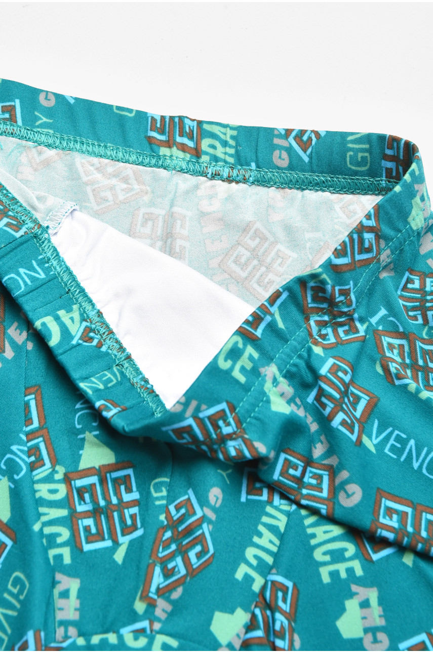 Боксеры мужские зелёного цвета с принтом 211721