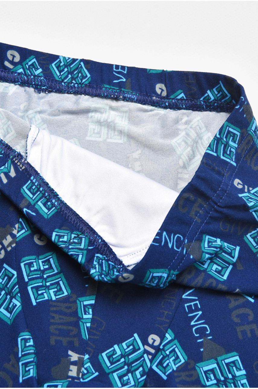 Боксеры мужские тёмно-синего цвета с принтом 211722 Боксеры мужские тёмно-синего цвета с принтом 211722